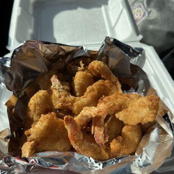 Darlene's Shrimp Shack - 10 piece fried Cajun shrimp with 2 hush puppies. - Seafood Near Me - Galveston, Texas Darlene's Shrimp Shack - 10 piece fried Cajun shrimp with 2 hush puppies. - Seafood Near Me - Galveston, Texas