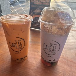 Thai Tea and Upside Down Halo Halo