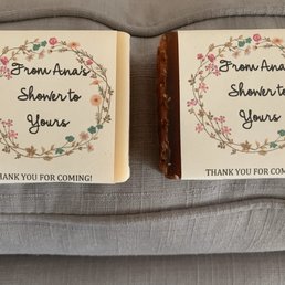 Custom handmade soaps for bridal shower.
