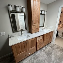 Titus Construction Company - Custom cherry shaker cabinets