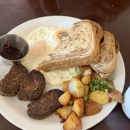 2 Egger w/veggie patties