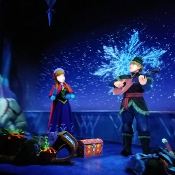 Frozen Ever After - This is what happens when you try to take photos on a moving vehicle. But it'll help you get an idea for the beautifully blue Frozen ride :) - Amusement Parks Near Me - Orlando, Florida