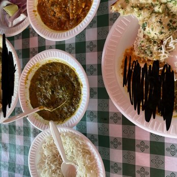 New Shan-E-Punjab - Methi mutter malai (green), paneer bhurji (orange) Small piece of garlic naan - Indian Near Me - Iselin, New Jersey New Shan-E-Punjab - Methi mutter malai (green), paneer bhurji (orange) Small piece of garlic naan - Indian Near Me - Iselin, New Jersey