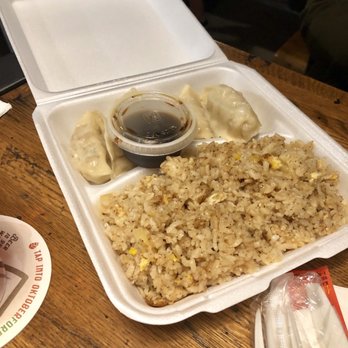 Lucky Lucky Dumpling - Fried rice & boiled chicken dumplings-tasty. The rice had a nice peppery taste. It also had pineapple which was unique. October 2018. - Food Trucks Near Me - Oklahoma City, Oklahoma Lucky Lucky Dumpling - Fried rice & boiled chicken dumplings-tasty. The rice had a nice peppery taste. It also had pineapple which was unique. October 2018. - Food Trucks Near Me - Oklahoma City, Oklahoma
