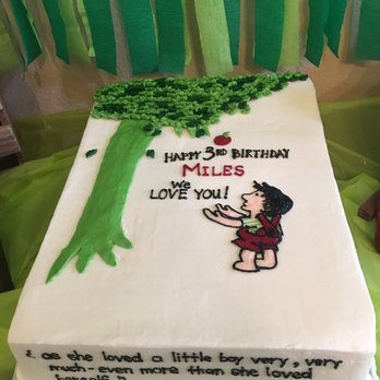 Cake Among Us - "The Giving Tree" book cover cake. Loved it! - Desserts Near Me - Rancho Cucamonga, California
