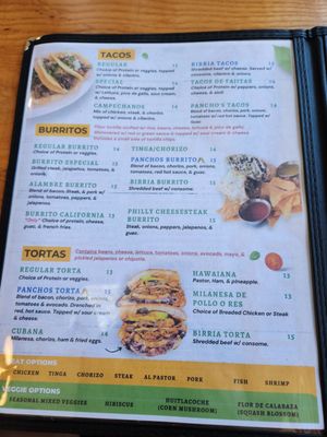 Menu photo 1 Pancho's Cafe Philadelphia, PA Menu photo 1 Pancho's Cafe Philadelphia, PA