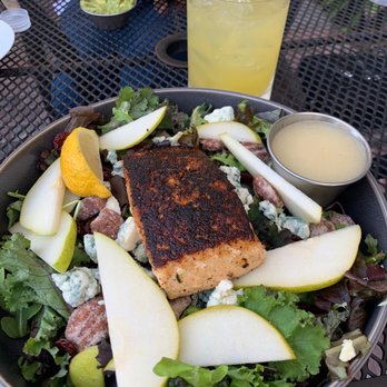 Catch 27 - Salmon over the pear salad - Southern Near Me - Saint Augustine, Florida