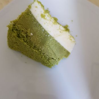 Cheese Garden - Slice of matcha cheesecake (frozen cheesecake on top) - Custom Cakes Near Me - Toronto, Ontario Cheese Garden - Slice of matcha cheesecake (frozen cheesecake on top) - Custom Cakes Near Me - Toronto, Ontario