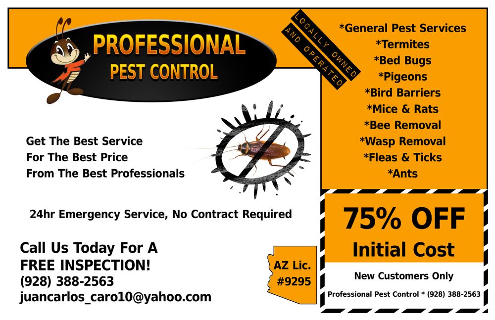 PROFESSIONAL PEST CONTROL Updated March 2024 19TH St, Yuma, Arizona