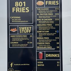 801 fries - Menu