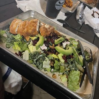 Smoke & Fire Social Eatery - Lauren's Salad with Fried Chicken - Comfort Food Near Me - La Habra, California Smoke & Fire Social Eatery - Lauren's Salad with Fried Chicken - Comfort Food Near Me - La Habra, California