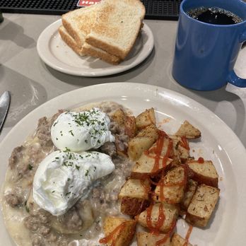 Wake Up And Waffle - Off the menu: sausage gravy, waffle, and the best potatoes around. - Breakfast & Brunch Near Me - Sandusky, Ohio Wake Up And Waffle - Off the menu: sausage gravy, waffle, and the best potatoes around. - Breakfast & Brunch Near Me - Sandusky, Ohio
