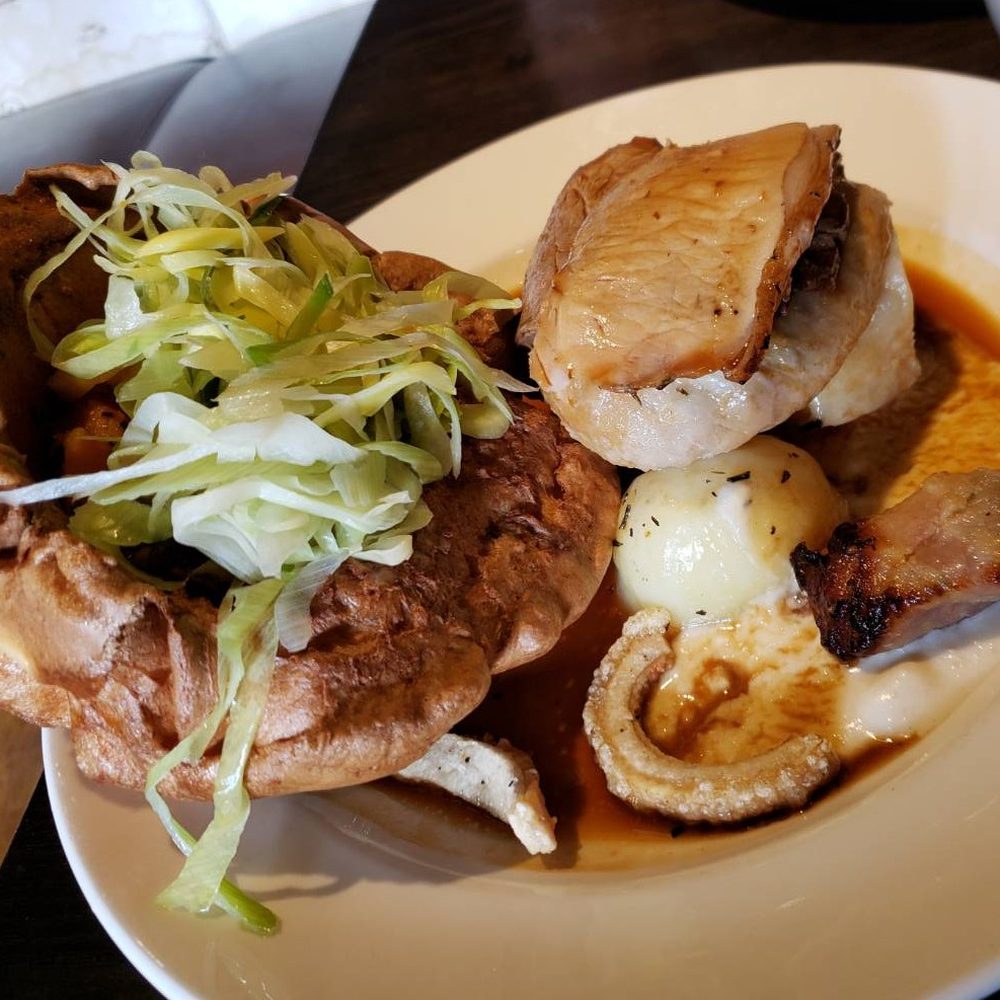 The Trout Inn - Sunday Roast Trio (pork loin, beef, chicken) - British Near Me - Oxford, OXF The Trout Inn - Sunday Roast Trio (pork loin, beef, chicken) - British Near Me - Oxford, OXF