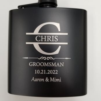 QCI Hills Laser Marking - Laser engraving on flask for groomsman gift. - Engraving Near Me - Torrance, California QCI Hills Laser Marking - Laser engraving on flask for groomsman gift. - Engraving Near Me - Torrance, California