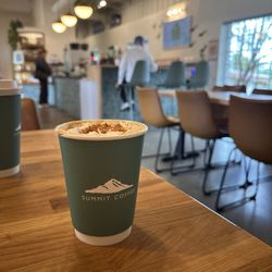 Summit Coffee Roswell - View of cafe and cookie butter latte