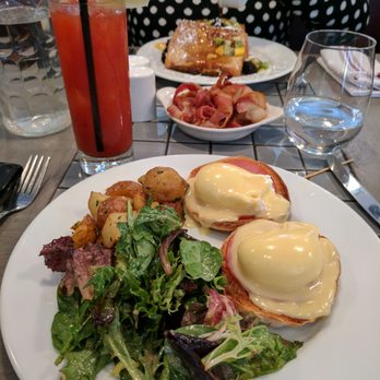 Barawine - Eggs Benedict and French toast, with a side of bacon! - Wine Bars Near Me - New York, New York Barawine - Eggs Benedict and French toast, with a side of bacon! - Wine Bars Near Me - New York, New York
