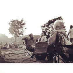 Scheuermann Farms & Greenhouses - Sunset during the free Warwick Summer Arts Festival concert