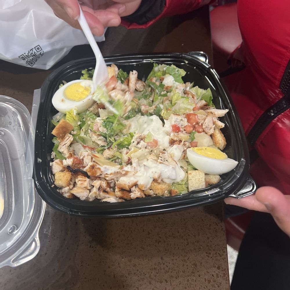 Grill Chicken salad with boiled eggs Grill Chicken salad with boiled eggs