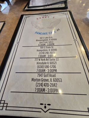 Menu photo 4 Angel's Pancake Cafe Bloomingdale, IL
