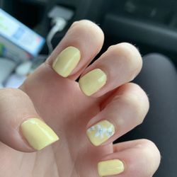 Elegant Nails - Overall view of my nails, where you can partially see through some of them.