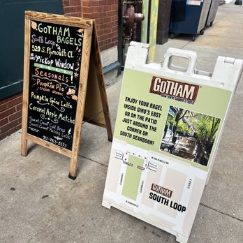Gotham Bagels - South Loop - Curb side menu - Bagels Near Me - Chicago, Illinois