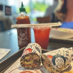 World Wrapps - Thai: Pick Your Protein wrap was delicious! The staff even substituted sushi rice for brown rice