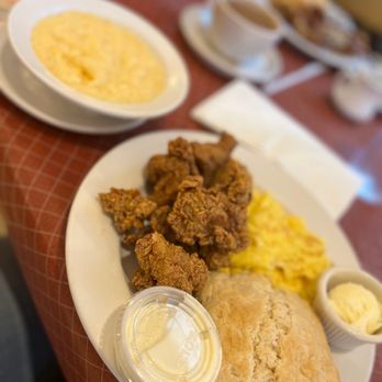 Sweet Maple Cafe - Fish N Eggs with Hot Cheddar Grits - American Near Me - Chicago, Illinois Sweet Maple Cafe - Fish N Eggs with Hot Cheddar Grits - American Near Me - Chicago, Illinois