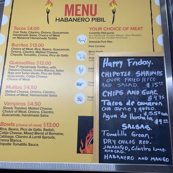 Habanero Pibil - Menu - Food Trucks Near Me - New York, New York Habanero Pibil - Menu - Food Trucks Near Me - New York, New York