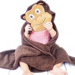 Town & Country Apothecary and Fine Cosmetics - New! Monkey hooded towel!