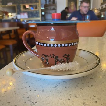 Indian Kitchen & Grill - Lovely pottery cup with lemon ginger tea. Perfect ending to a perfect meal. - Indian Near Me - Madison, New Jersey