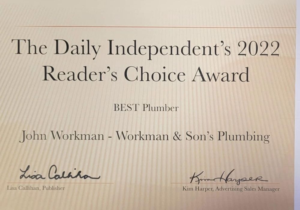 Slide of Workman & Son's Plumbing