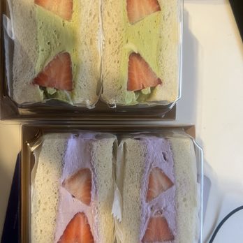 Sando Street - Matcha and Ube Strawberry Cream sandos - Japanese Near Me - Chicago, Illinois Sando Street - Matcha and Ube Strawberry Cream sandos - Japanese Near Me - Chicago, Illinois