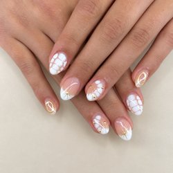 Green Nail Bar - Gel X with Design by Sally