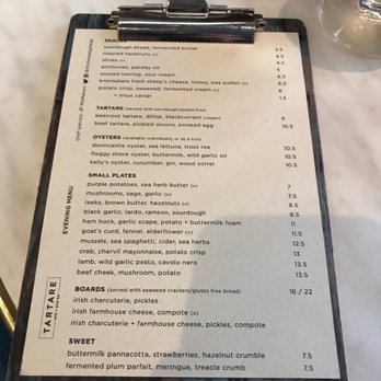 Tartare Cafe + Wine Bar - Dinner menu - Wine Bars Near Me - Galway, G Tartare Cafe + Wine Bar - Dinner menu - Wine Bars Near Me - Galway, G