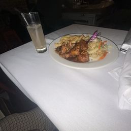Jerk Chicken, French Fries, House Salad Jerk Chicken, French Fries, House Salad