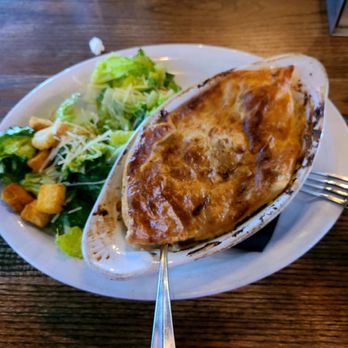 Sidewinders American Grill - Chicken pot pie with caesar salad - Bars Near Me - Bozeman, Montana Sidewinders American Grill - Chicken pot pie with caesar salad - Bars Near Me - Bozeman, Montana
