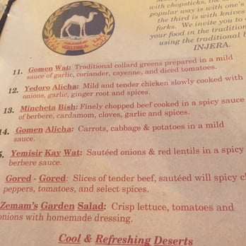 Zemam's - Lunch menu 2 - Ethiopian Near Me - Tucson, Arizona Zemam's - Lunch menu 2 - Ethiopian Near Me - Tucson, Arizona