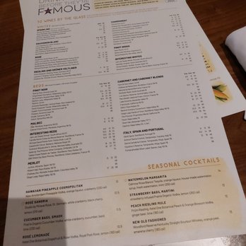 Seasons 52 - Wine Menu - New American Near Me - Paramus, New Jersey