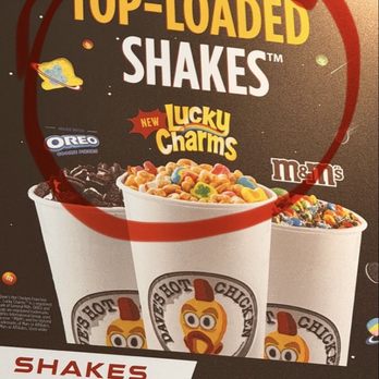 Dave's Hot Chicken - Never to old for Lucky Charms shake - Chicken Shop Near Me - Mission Viejo, California Dave's Hot Chicken - Never to old for Lucky Charms shake - Chicken Shop Near Me - Mission Viejo, California