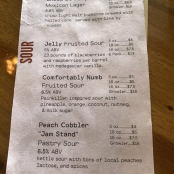 Shellring Ale Works - Menu - Delicious sour beer varieties - Breweries Near Me - Port Royal, South Carolina