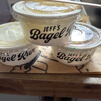 Jeff's Bagel Run - Spread flight. They even gave wooden knives for the cream cheese - Coffee & Tea Near Me - Rolesville, North Carolina Jeff's Bagel Run - Spread flight. They even gave wooden knives for the cream cheese - Coffee & Tea Near Me - Rolesville, North Carolina