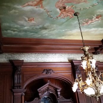 1892 Bishop's Palace - Dining room ceiling - Landmarks & Historical Buildings Near Me - Galveston, Texas