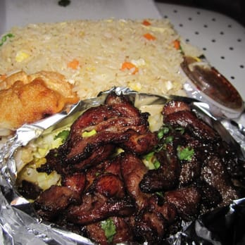 Spices Thai Kitchen - all day special - bbq pork $7.50 (fried rice was an extra dollar) - Thai Near Me - Arcadia, California