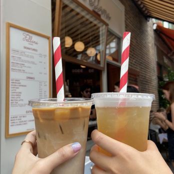 Fellini Coffee - Dirty Chai, Iced Peach Tea - Coffee & Tea Near Me - New York, New York Fellini Coffee - Dirty Chai, Iced Peach Tea - Coffee & Tea Near Me - New York, New York