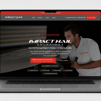Gh Consulting - Dallas web design for Impact Hail Solutions featuring a conversion-focused website built to generate more local repair leads. - Web Design Near Me Gh Consulting - Dallas web design for Impact Hail Solutions featuring a conversion-focused website built to generate more local repair leads. - Web Design Near Me