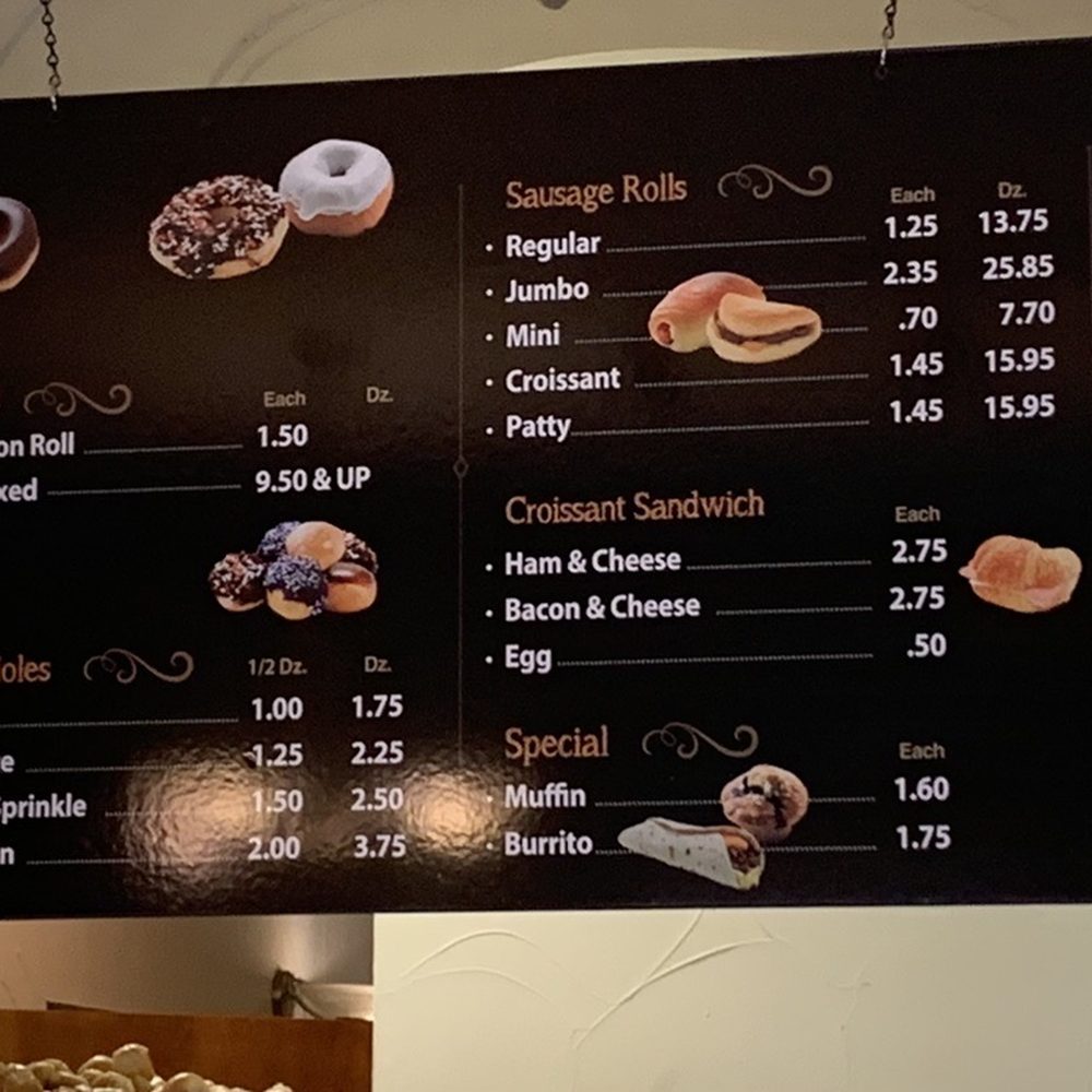 Ranch House Donuts - the menu and prices - Bakeries Near Me - Willow Park, Texas