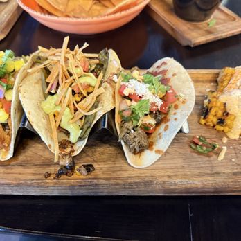 Las Calaveras - Left to right. Chicken taco, poblano, and the steak - New Mexican Cuisine Near Me - Meridian, Idaho