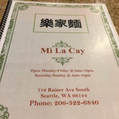Menu photo 8 Mi La Cay Seattle, WA