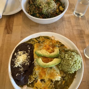 Adair Kitchen - Simple Green Chicken Enchiladas - New American Near Me - Houston, Texas Adair Kitchen - Simple Green Chicken Enchiladas - New American Near Me - Houston, Texas