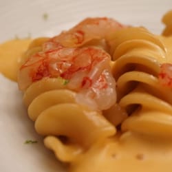 Sciató - Fusilloni, lime e gambero rosso